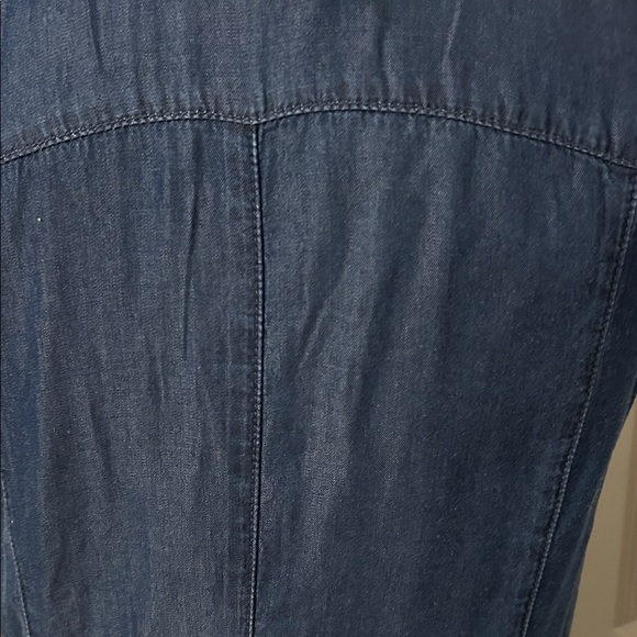 NWT Chico's Size 2.5 (regular size L) Sleeveless Denim Maxi Dress - Picture 5 of 8